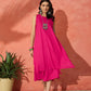 InWeave Fuchsia Short Kurta Palazzo Set - Swadesiicart