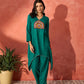 InWeave Teal Triangle Patch Kurta Set - Swadesiicart