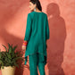 InWeave Teal Triangle Patch Kurta Set - Swadesiicart