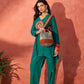 InWeave Teal Triangle Patch Kurta Set - Swadesiicart