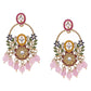 Tehzeeb Creations Purple Beads Multi Colour Earrings | Swadesiicart