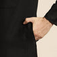 Sojanya Men Black Solid Straight Kurta | Swadesiicart