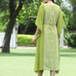 Indian Clothing Juniper Green Georgette Festive Bandhej Printed Straight Kaftan For Women | Swadesiicart
