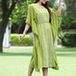 Indian Clothing Juniper Green Georgette Festive Bandhej Printed Straight Kaftan For Women | Swadesiicart