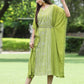 Indian Clothing Juniper Green Georgette Festive Bandhej Printed Straight Kaftan For Women | Swadesiicart