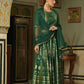 Juniper Green Santoon Slub Festive Foil Printed Straight Lehnga Choli Set For Women | Swadesiicart