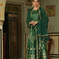 Juniper Green Santoon Slub Festive Foil Printed Straight Lehnga Choli Set For Women | Swadesiicart