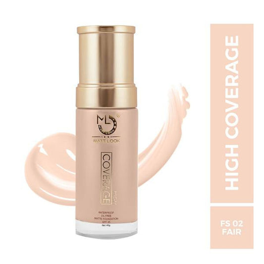 Matt Look High Coverage Waterproof Oil Free Matte SPF 25 Foundation - Fair - Swadesiicart