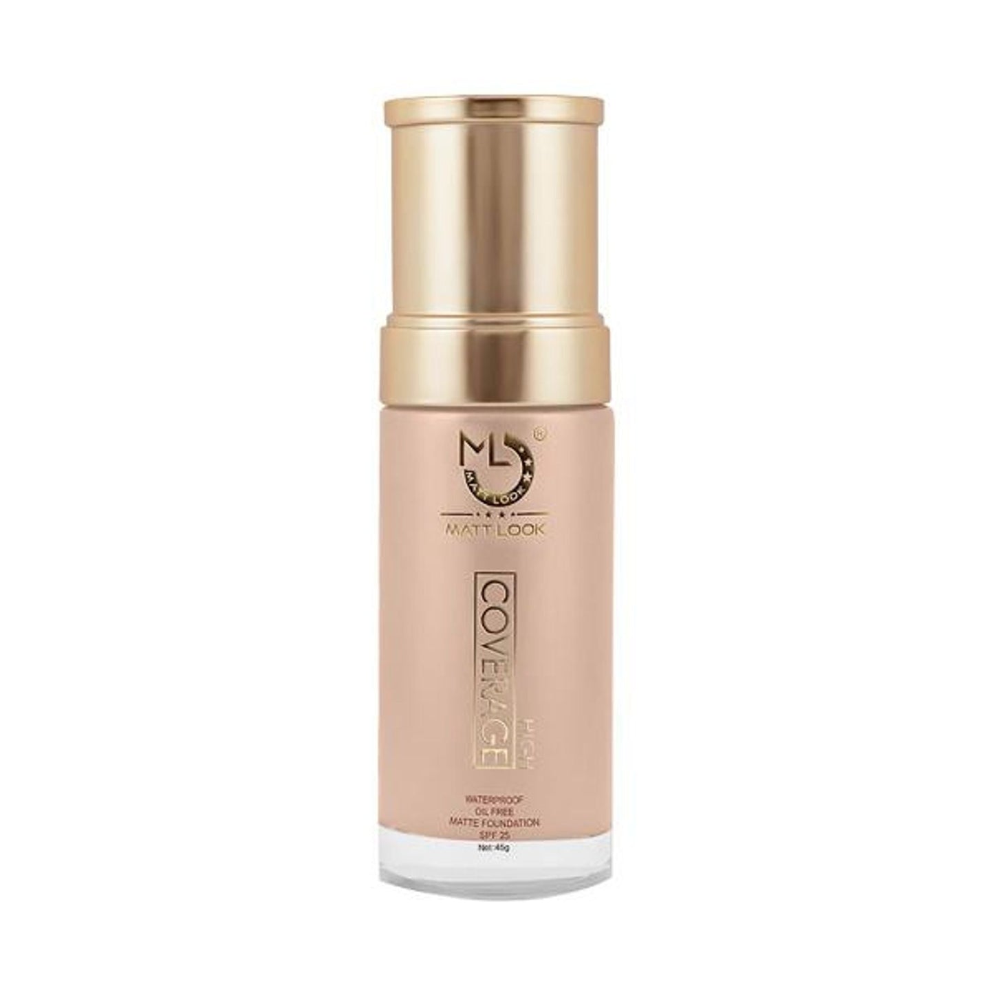 Matt Look High Coverage Waterproof Oil Free Matte SPF 25 Foundation - Fair - Swadesiicart