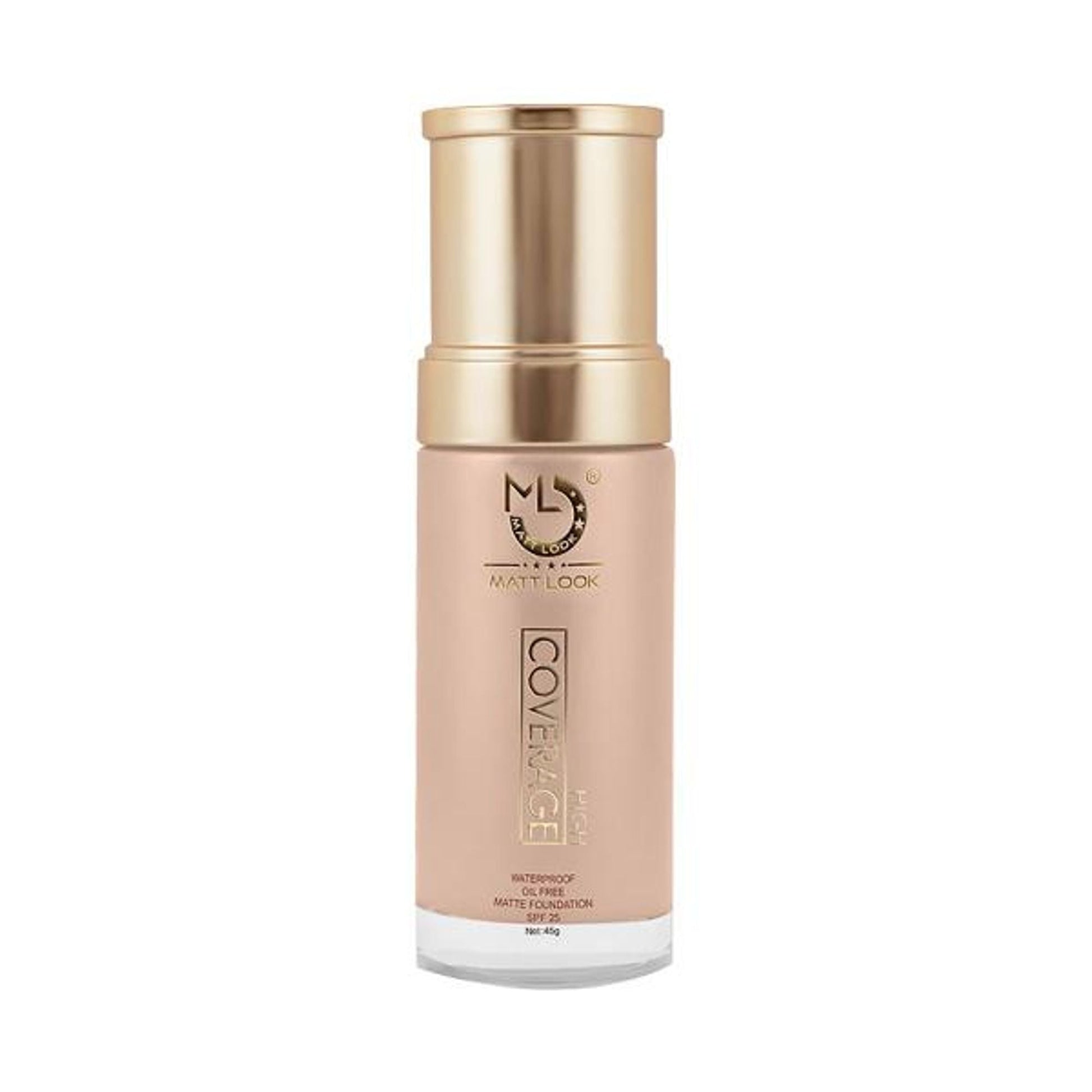 Matt Look High Coverage Waterproof Oil Free Matte SPF 25 Foundation - Fair - Swadesiicart
