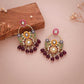 Tehzeeb Creations Pink Beads Multi Colour Earrings | Swadesiicart