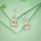 Tehzeeb Creations Gold-Polished Parrot Design Earrings | Swadesiicart