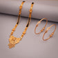 Tehzeeb Creations Gold-Polished Mangalsutra With Pair Of Bangle | Swadesiicart