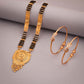 Tehzeeb Creations Gold-Polished Mangalsutra With Pair Of Bangle | Swadesiicart