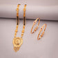 Tehzeeb Creations Gold-Polished Mangalsutra With Pair Of Bangle | Swadesiicart