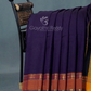 Kalanetha Dark Brinjal Coloured Pure Narayanpet Cotton Saree By Gayathri Reddy Designer Studio | Swadesiicart