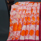 Shades of Orange And Pink With Pichwai Print Munga Cotton Saree By Gayathri Reddy Designer Studio | Swadesiicart