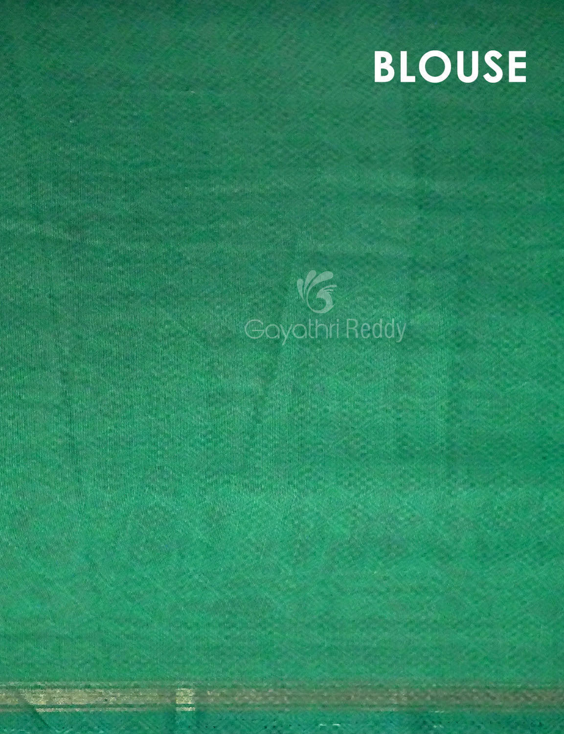 Rama Green Floral Design Semi Chanderi Saree By Gayathri Reddy Designer Studio | Swadesiicart