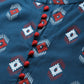 Sangria Women Teal Blue & Red Printed Straight Kurta - Swadesiicart
