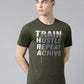 Alcis Typography Printed Dry Tech Slim Fit T-shirt | Swadesiicart