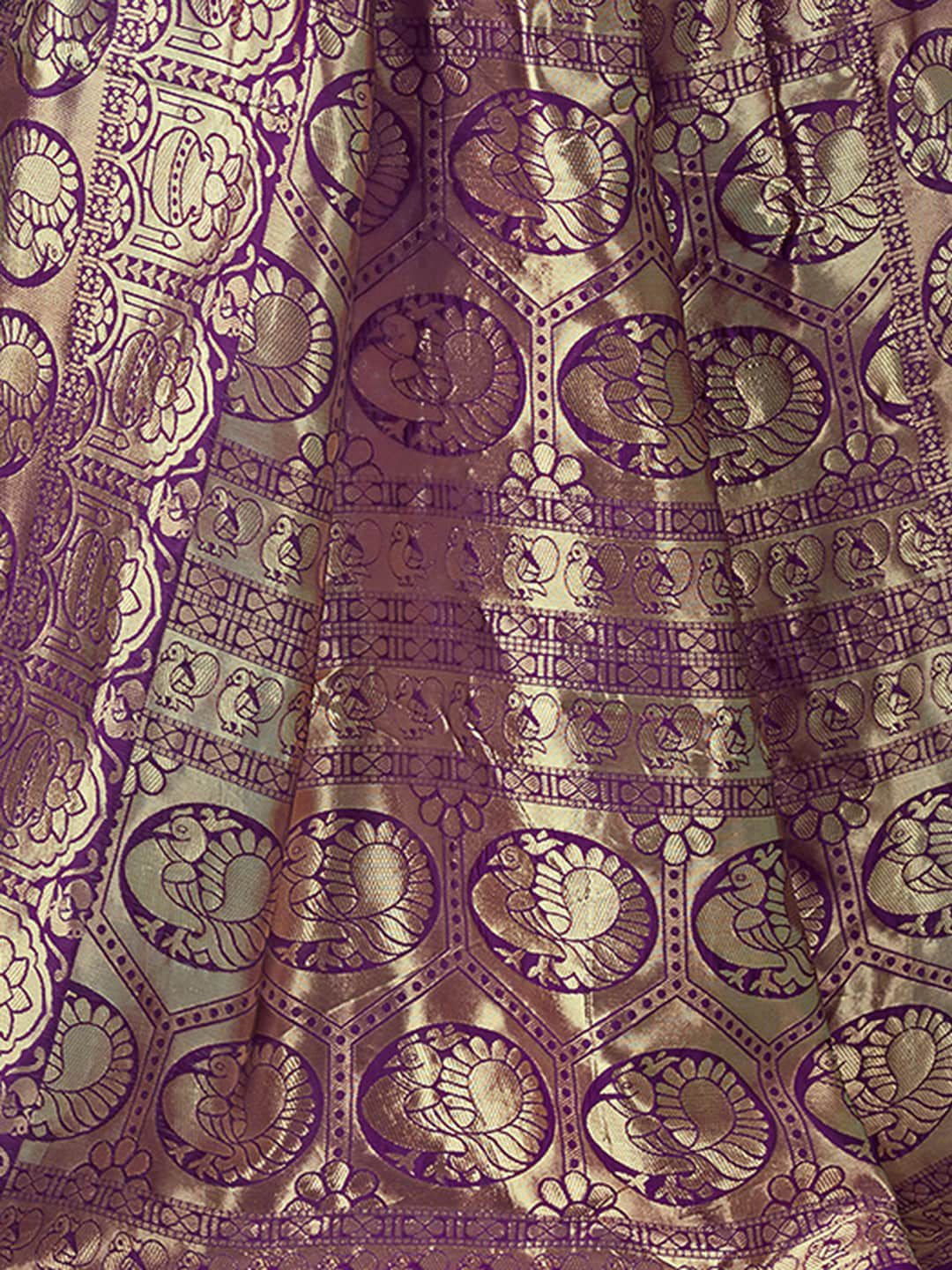 Kalini Ethnic Motifs Woven Design Zari Art Silk Banarasi Saree | Swadesiicart