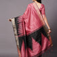 Mitera Mauve & Gold-Toned Silk Cotton Banarasi Saree | Swadesiicart