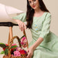 Kalini Striped Puff Sleeves Kurta with Trousers - Swadesiicart