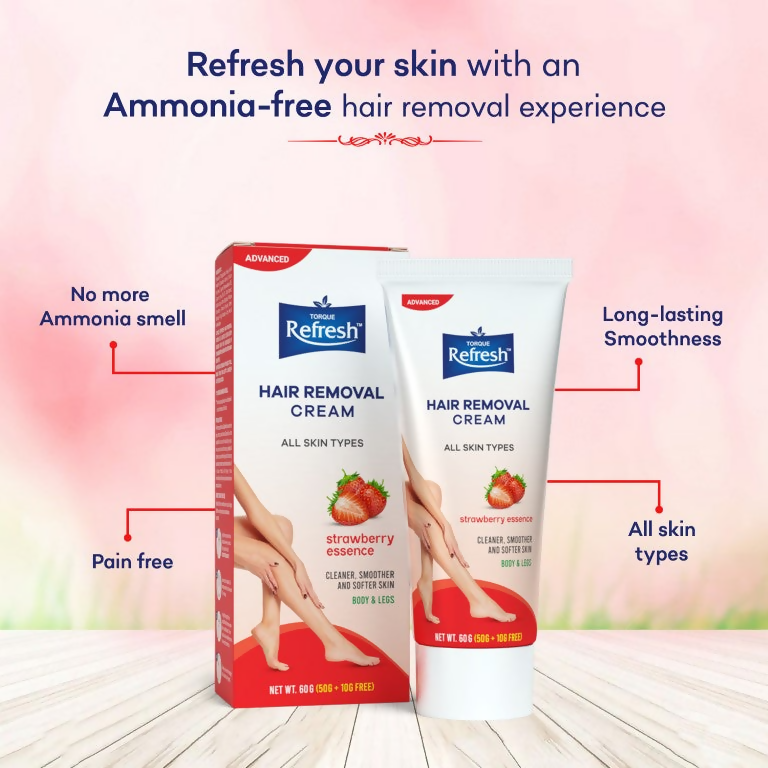 Torque's Refresh Hair Removal Cream With Strawberry - Swadesiicart