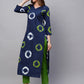 Indian Clothing Kalini Bandhani Dyed Kurta with Trousers & Dupatta - Swadesiicart