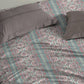 MYTRIDENT Dusk and Dawn Brown Printed Pure Cotton 144 TC Queen Bedsheet Pillow Covers - Swadesiicart