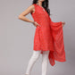 Aks Bandhani Printed Extended Sleeves Kaftan Kurta