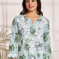 HOUSE OF KARI Floral Embroidered Chikankari Pure Cotton Kurta | Swadesiicart