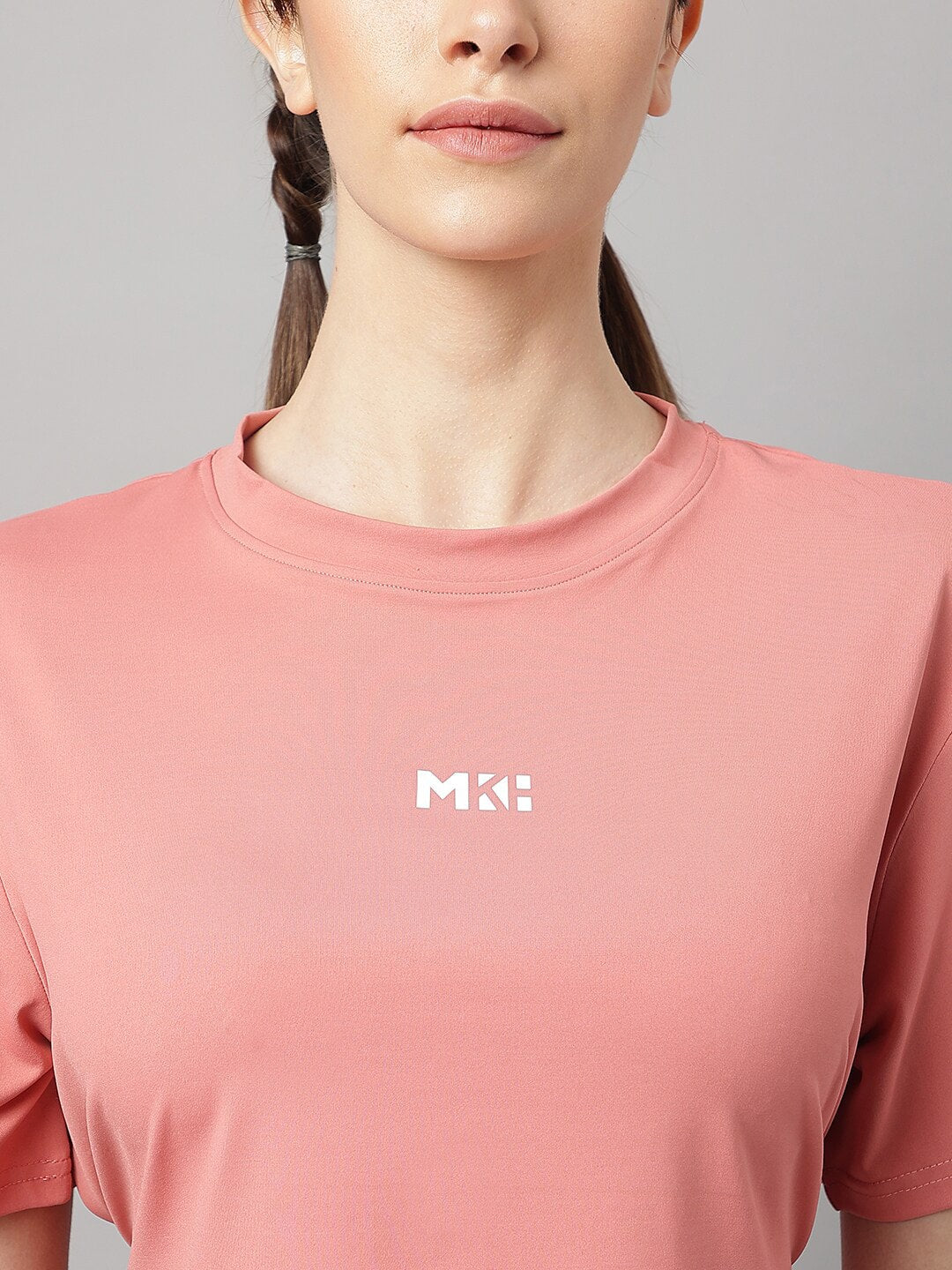 MKH Round Neck Short Sleeves Dri-FIT Yoga Sports Crop T-shirt - Swadesiicart
