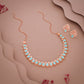 Tehzeeb Creationss Rose Gold Polish Sky Blue Colour Necklace With Pair Of Earrings - Swadesiicart