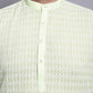 Sojanya Plus Plus Size Embroidered Pure Cotton Kurta With Pyjamas & Nehru Jacket | Swadesiicart