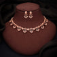 Tehzeeb Creations Gold-Polished Black Colour Necklace With Earrings - Swadesiicart