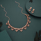 Tehzeeb Creations Gold-Polished Black Colour Necklace With Earrings - Swadesiicart