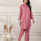 Joban Fashion Women's Rayon Peach Co-Ord Set - Swadesiicart