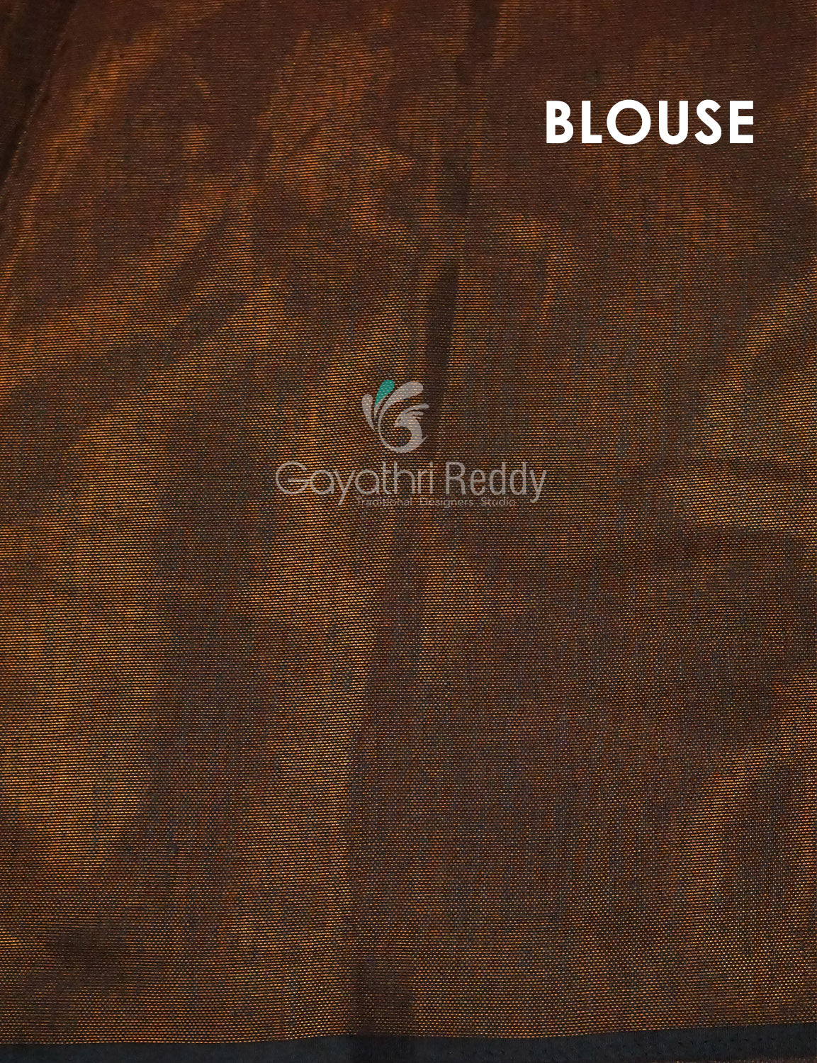 Henna Green And Henna Brown Coloured Geometrical Print Semi Chanderi Saree By Gayathri Reddy Designer Studio | Swadesiicart