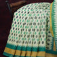 Combo of Off White and Rama Green Patan Patola Semi Chanderi Saree By Gayathri Reddy Designer Studio | Swadesiicart
