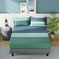 Nautica Bradford Blue & Green Striped 160 TC Pure Cotton King Bedsheet & 2 Pillow Covers - Swadesiicart
