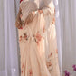 Exclusive Collection Beautiful Light Cream Pure Cotton Hand Print Handloom Saree With Running Blouse Piece - Swadesiicart