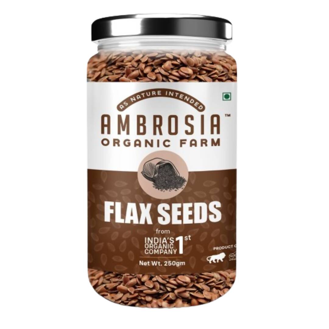 Ambrosia Organic Farm Flax Seeds | Swadesiicart