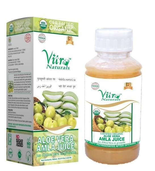Vitro Naturals Certified Organic Aloe Vera Amla Juice | Swadesiicart