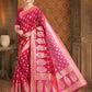 Vardha Ruby Red Woven Banarasi Saree | Swadesiicart