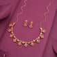 Tehzeeb Creations Gold-Polished White Colour Necklace With Earrings - Swadesiicart