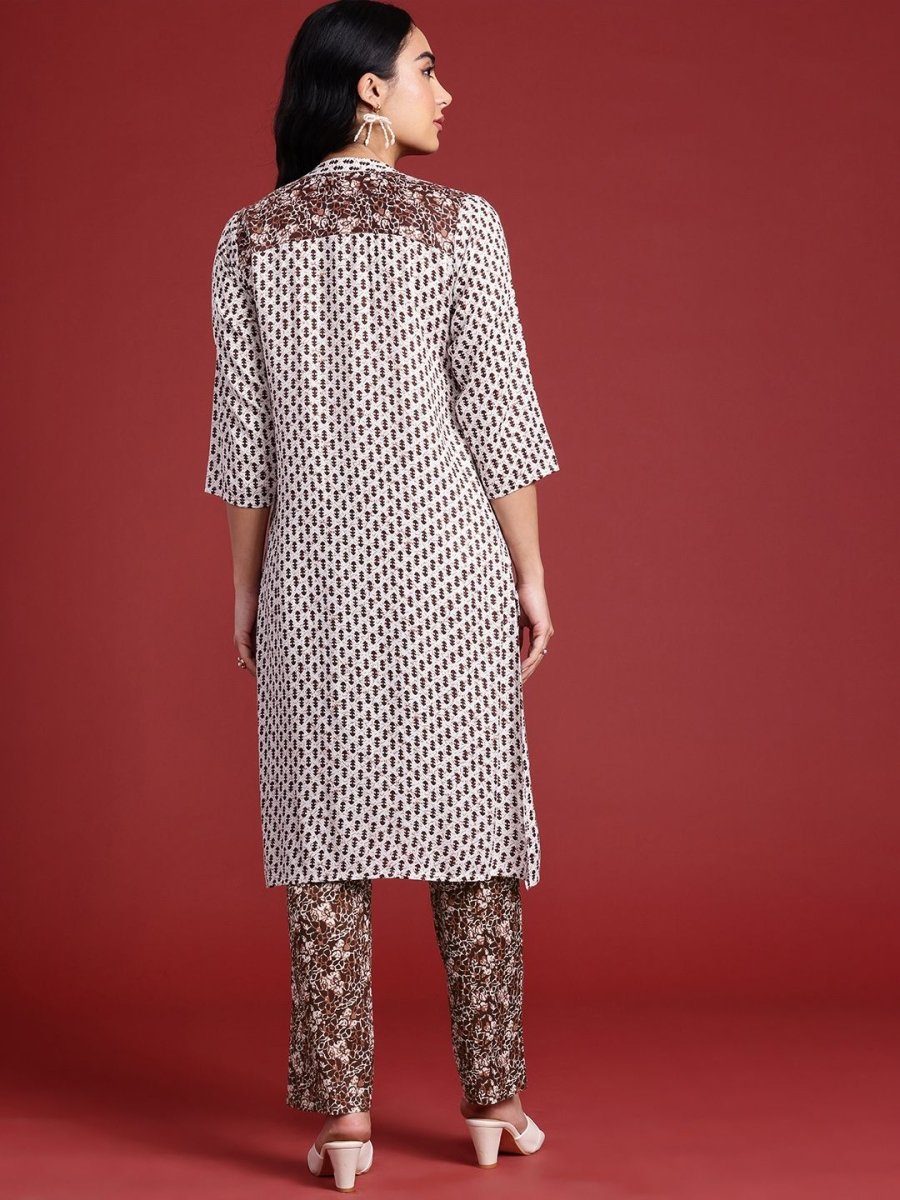 Anouk Women Ethnic Motifs Printed Regular Kurta with Trousers - Swadesiicart