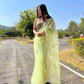 Vamsee Samriddhi Green Organza Saree - Swadesiicart