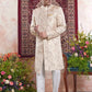 Raivat Ethnic Banarasi Jacquard Embroidery Indo Western Sherwani In Beige Colour | Swadesiicart