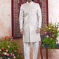 Raivat Ethnic Banarasi Jacquard Embroidery Indo Western Sherwani In Green Colour | Swadesiicart
